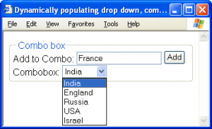 Dynamic combobox-listbox-drop-down using javascript