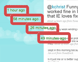 Twitter like N min/sec ago timestamp in PHP/MySQL