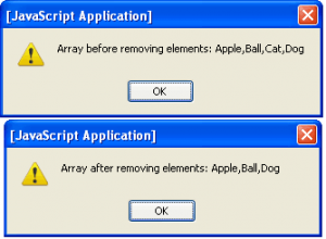 JavaScript Array Remove an Element