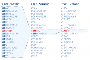 Index usage with LIKE operator in Oracle & Domain Indexes