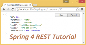 Spring 4 MVC REST Controller Example (JSON CRUD Tutorial)